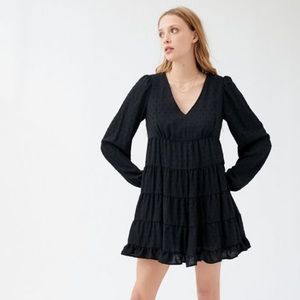 Urban Outfitters Black Flowy Babydoll Dress - W size S/M